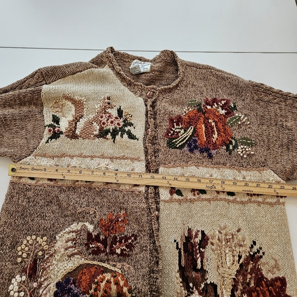 Heirloom Collectibles Womens Plus Cardigan 22/24 Fall Autumn Teacher Knit Vtg - Picture 7 of 13